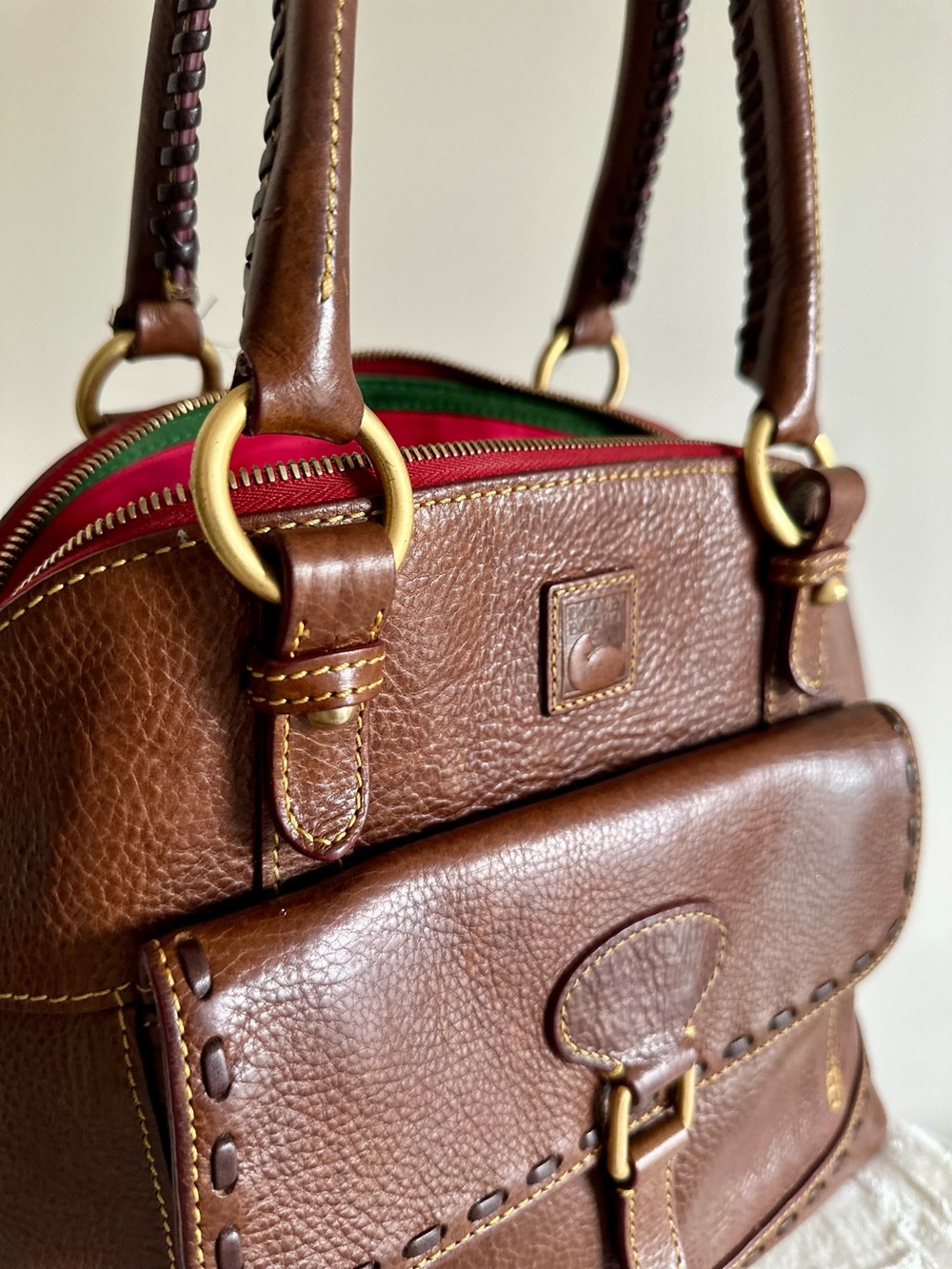 Dooney & Bourke Florentine Domed Front Pocket Shoulder Bag - Picture 3 of 15